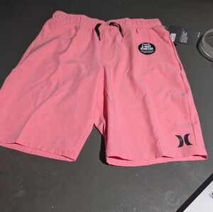 Hurley Boys Athletic Pink Shorts Size Large NWT